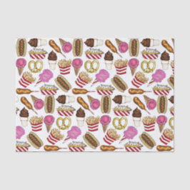 State Fair Carnival Food Nachos Cotton Snoep Tissuepapier