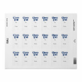 State Flag Blue Cheers Y'all Cadeau Label Sticker (Full Sheet)