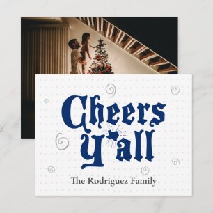 State Flag Blue Cheers Y'all Foto Feestdagenkaart