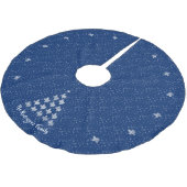 State Flag Blue scribged Texas kerstboom Rok (Gekanteld)