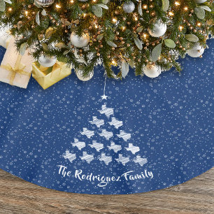 State Flag Blue scribged Texas kerstboom Rok
