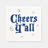 State Flag Blue Texas Cheers Y'all Servet (Voorkant)