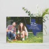 State Flag Blue We hebben verplaatst - Dotted Texa Aankondiging (Staand voorkant)