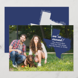 State Flag Blue We hebben verplaatst - Dotted Texa Aankondiging