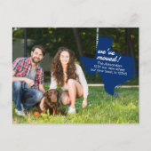 State Flag Blue We hebben verplaatst - Dotted Texa Briefkaart (Voorkant)