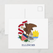 State Flag of Illinois, Verenigde Staten Briefkaart (Voorkant / Achterkant)