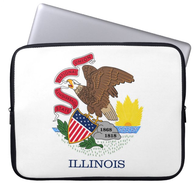 State Flag of Illinois, Verenigde Staten Laptop Sleeve (Voorkant)