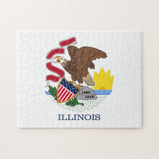 State Flag of Illinois, Verenigde Staten Legpuzzel (Horizontaal)