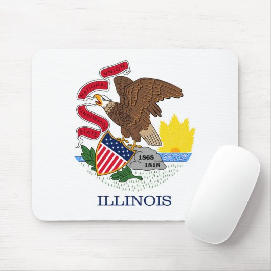 State Flag of Illinois, Verenigde Staten van Ameri Muismat (Met muis)