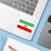 State flag of Iran (1964–1980) Sticker (Laptop met iPhone)