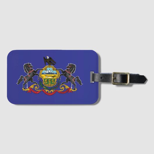 State Flag of Pennsylvania, Verenigde Staten Bagagelabel (Voorkant (horizontaal))
