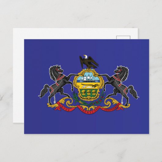 State Flag of Pennsylvania, Verenigde Staten Briefkaart (Voorkant / Achterkant)