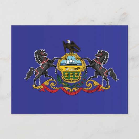 State Flag of Pennsylvania, Verenigde Staten Briefkaart (Voorkant)