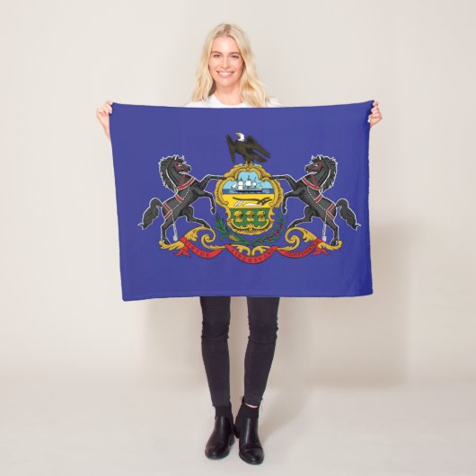 State Flag of Pennsylvania, Verenigde Staten Fleece Deken (In situ)