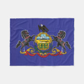 State Flag of Pennsylvania, Verenigde Staten Fleece Deken (Voorkant (Horizontaal))