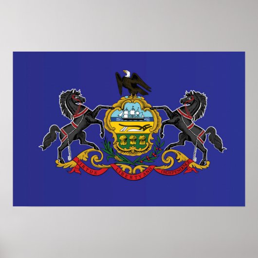 State Flag of Pennsylvania, Verenigde Staten Poster (Voorkant)