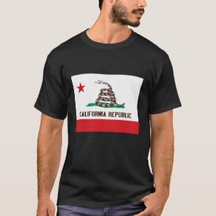 STATE FLAG RATTLESNAKE VAN DE REPUBLIEK KLIFORNIË T-SHIRT
