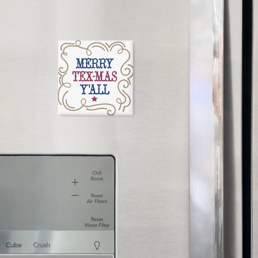 State Flag Red en Blue Merry Tex-Mas Y'all Magneet (Insitu (Koelkast))
