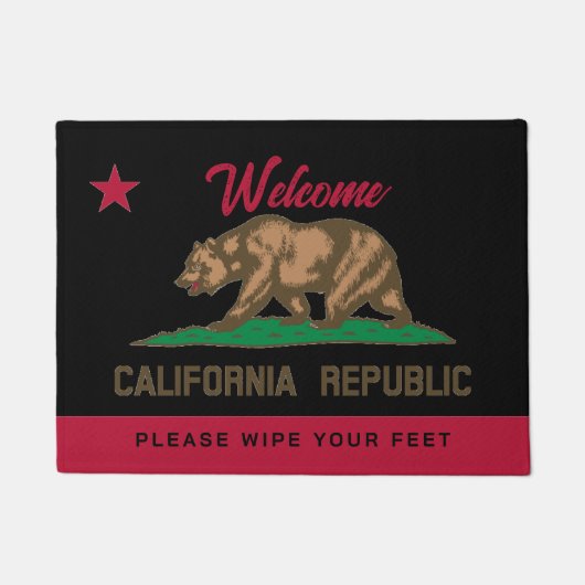 State flag van Californië-welkomstmodel Deurmat (Voorkant)