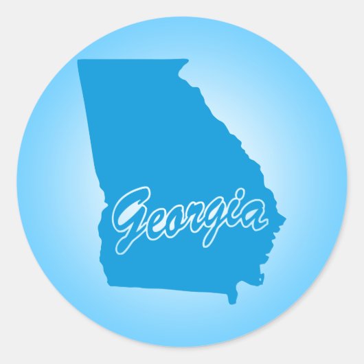 State Georgia Ronde Sticker (Voorkant)