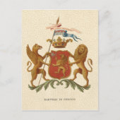 State Heraldic Badge met Griffin en Lion Briefkaart (Voorkant)