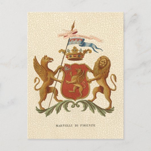State Heraldic Badge met Griffin en Lion Briefkaart (Voorkant)