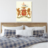 State Heraldic Badge met Griffin en Lion Canvas Afdruk (Insitu (Slaapkamer))