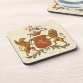 State Heraldic Badge met Griffin en Lion Drankjes Onderzetter (Linkerzijde)