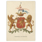 State Heraldic Badge met Griffin en Lion Klembord (Achterkant)