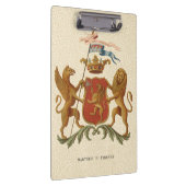 State Heraldic Badge met Griffin en Lion Klembord (Rechts)