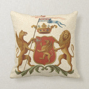 State Heraldic Badge met Griffin en Lion Kussen