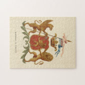State Heraldic Badge met Griffin en Lion Legpuzzel (Horizontaal)