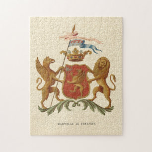 State Heraldic Badge met Griffin en Lion Legpuzzel