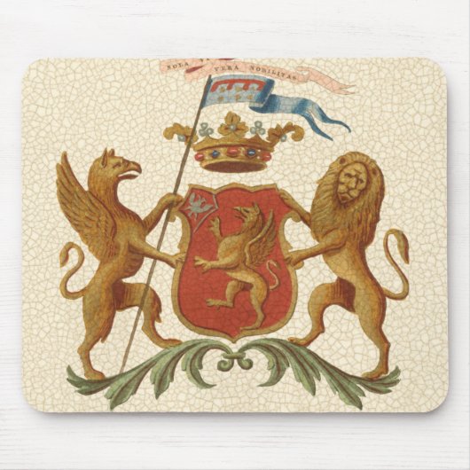 State Heraldic Badge met Griffin en Lion Muismat (Voorkant)