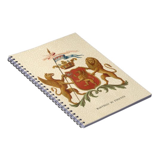 State Heraldic Badge met Griffin en Lion Notitieboek (Rechterzijde)