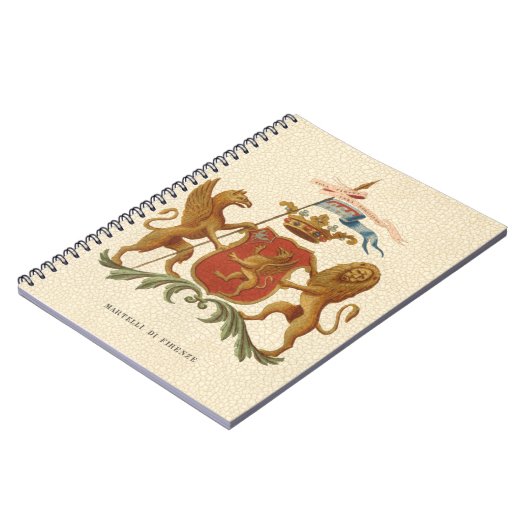 State Heraldic Badge met Griffin en Lion Notitieboek (Linkerzijde)