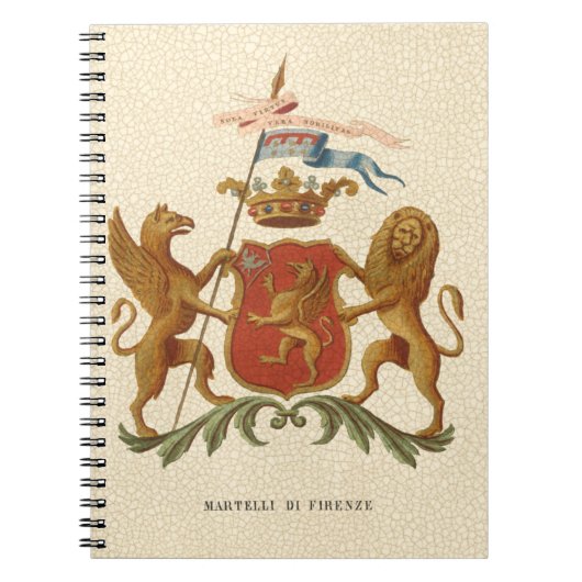 State Heraldic Badge met Griffin en Lion Notitieboek (Voorkant)