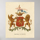 State Heraldic Badge met Griffin en Lion Poster (Voorkant)