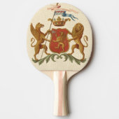 State Heraldic Badge met Griffin en Lion Tafeltennisbatje (Voorkant)