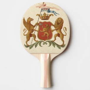 State Heraldic Badge met Griffin en Lion Tafeltennisbatje