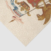 State Heraldic Badge met Griffin en Lion Tissuepapier (Detail)