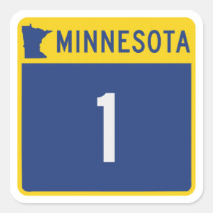 State Highway 1, Minnesota, Verenigde Staten Vierkante Sticker