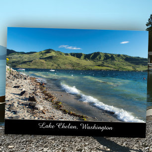 State Hills Travel Lake Chelan Beach Briefkaart