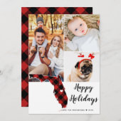 State Holiday Tartan Collage Foto Florida Feestdagenkaart (Voorkant / Achterkant)