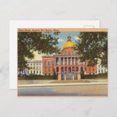 State House, Beacon Hill, Boston, Massachusetts Briefkaart (Voorkant / Achterkant)