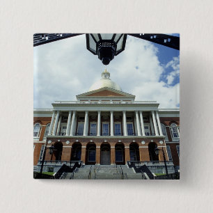 State House Capitol Building, Boston, MA, Verenigd Vierkante Button 5,1 Cm