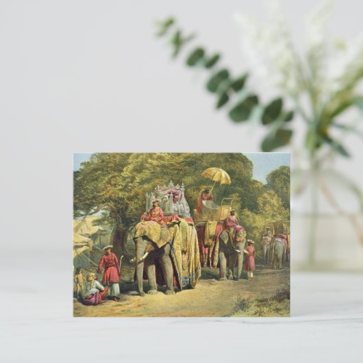 State Howdah van de gouverneur-generaal, 1863 (chr Briefkaart (Staand voorkant)