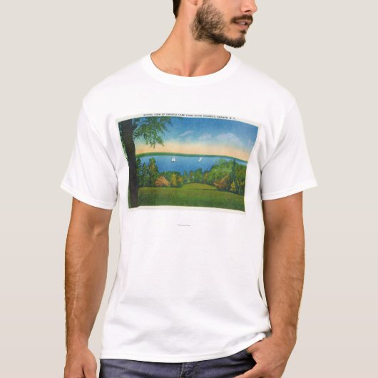 State Hwy Schilderachtig Uitzicht Owasco Lake T-shirt (Voorkant)