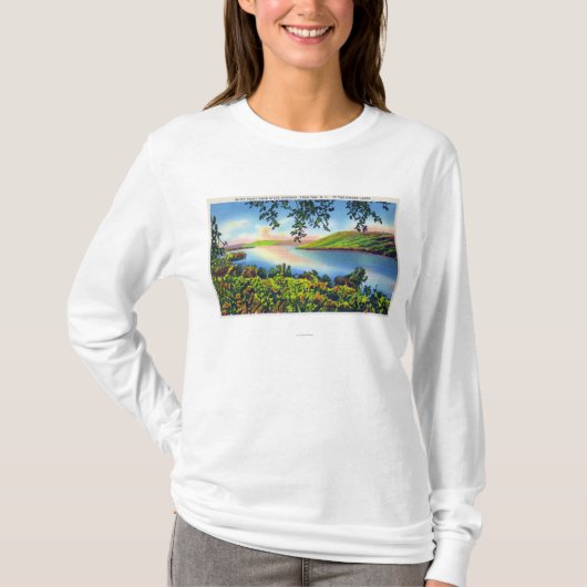 State Hwy Uitzicht of Bluff Point T-shirt (Voorkant)