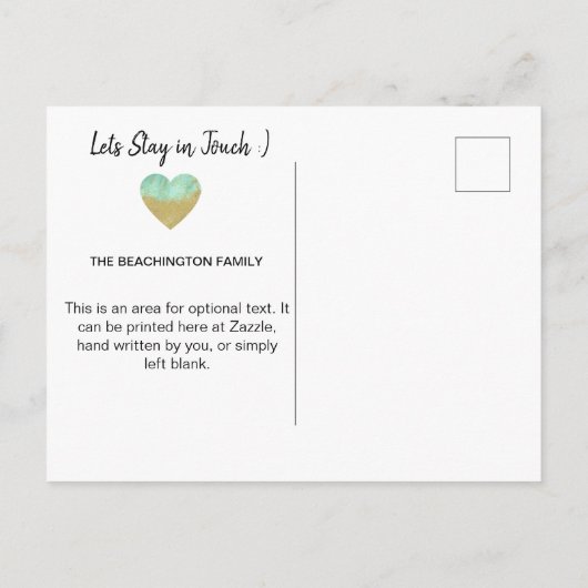 *~* STATE INDIANA Nieuw Adres Bewegend Aankondigingskaart (Achterkant)